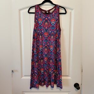 LOFT Paisley Sleeveless Swing Dress